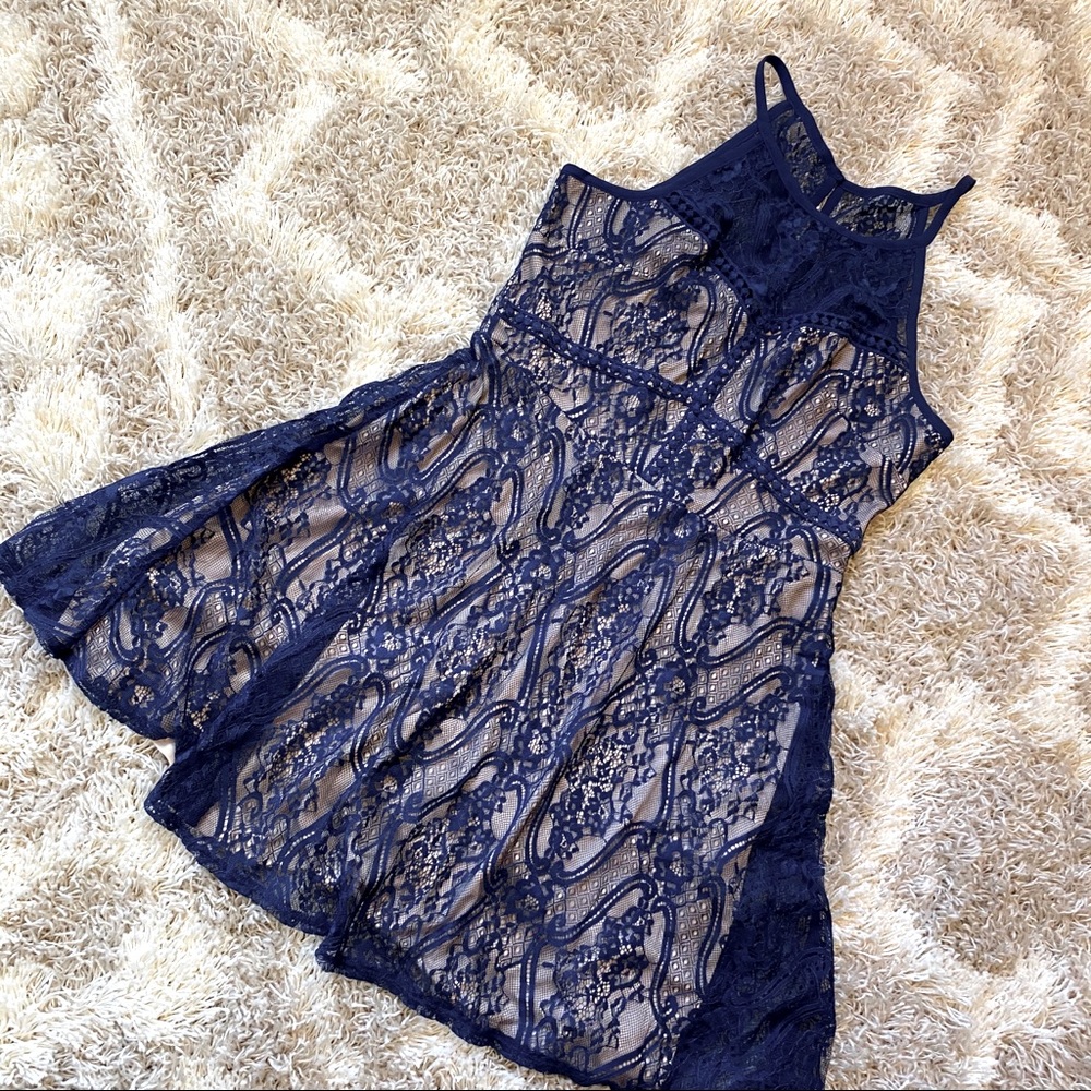 Francescas Blue Lace Dress